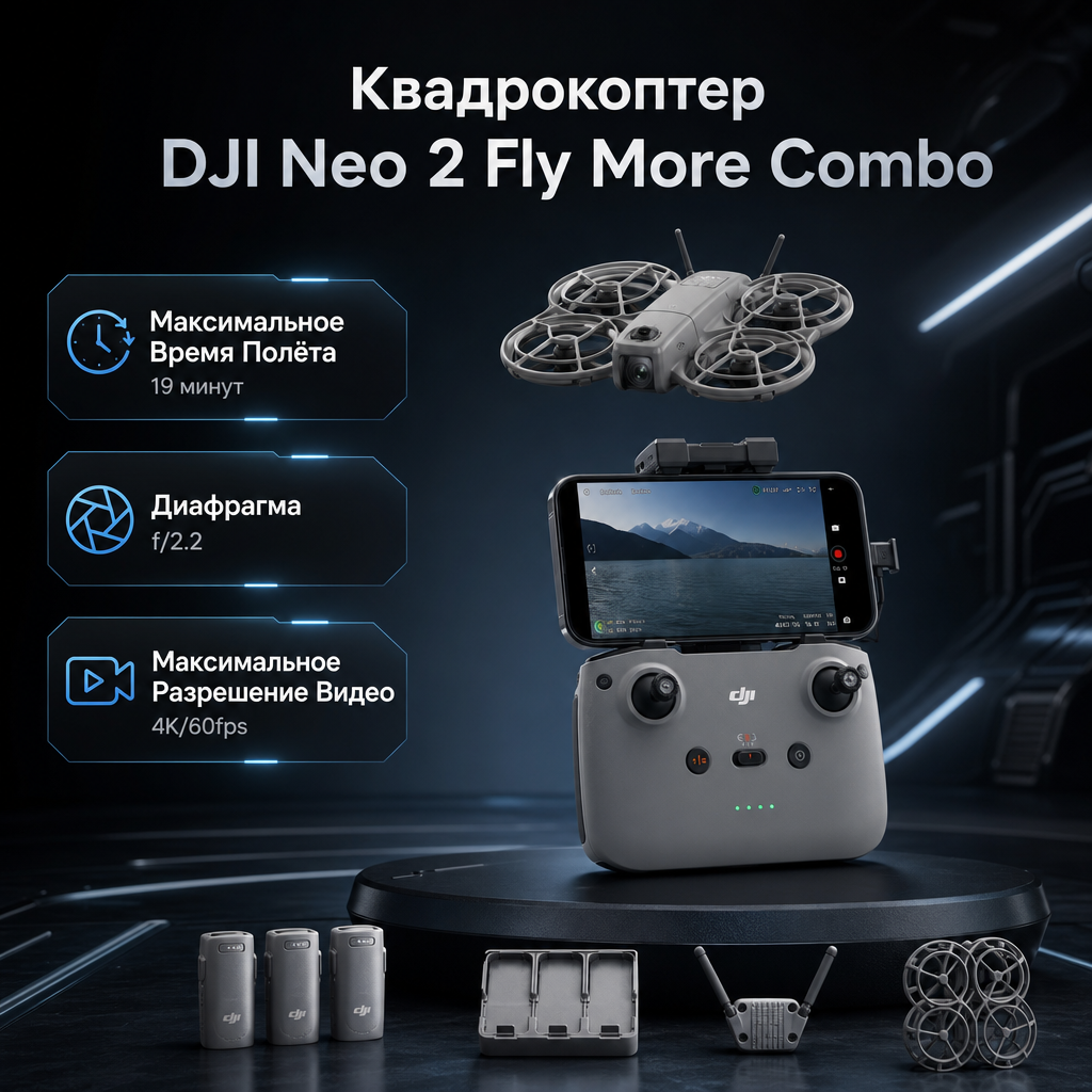 Квадрокоптер DJI Neo 2 Fly More Combo