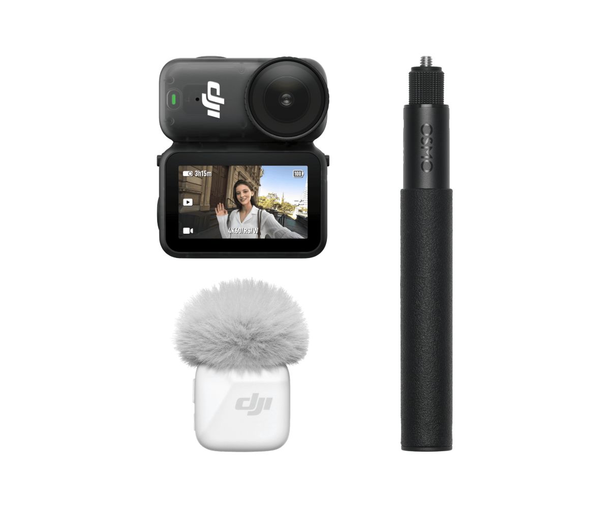 Osmo Nano Vlog Combo (64GB, DJI Mic Mini Transmitter Arctic White)