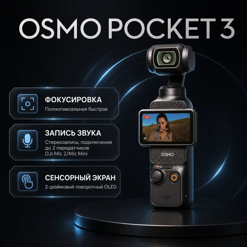 Osmo Pocket 3 — инфографика
